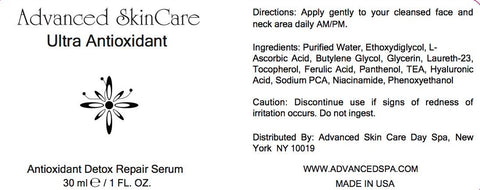 ASC Ultra Antioxidant Detox Repair Serum 1 fl oz - Advanced Skin Care Day Spa - Advanced Skin Care