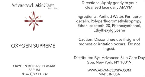 ASC Oxygen Supreme (Oxygen Release Plasma Serum) 30 ml - Advanced Skin Care Day Spa - Advanced Skin Care